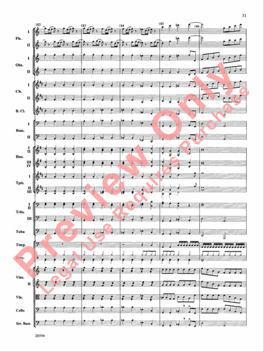 Symphony No. 9 (Fourth Movement) Full Orchestra scores gallery preview page 32