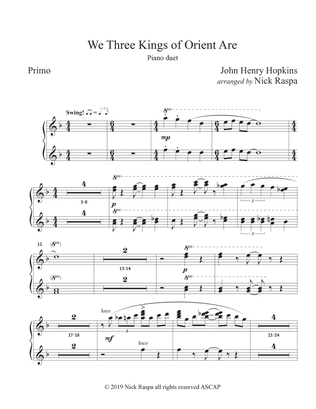 Book cover for We Three Kings of Orient Are (1 piano 4 hands) Primo