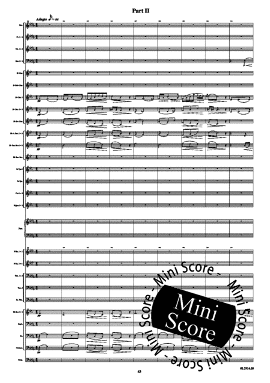 Piano Concerto opus 16 A Minor Concert Band scores gallery preview page 47