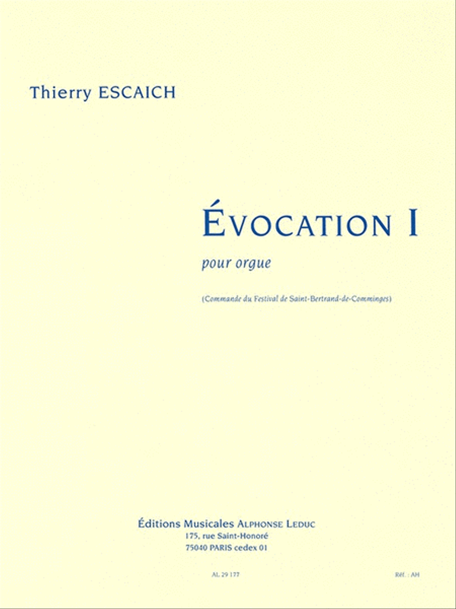 Evocation I (organ) Organ scores gallery preview page 1