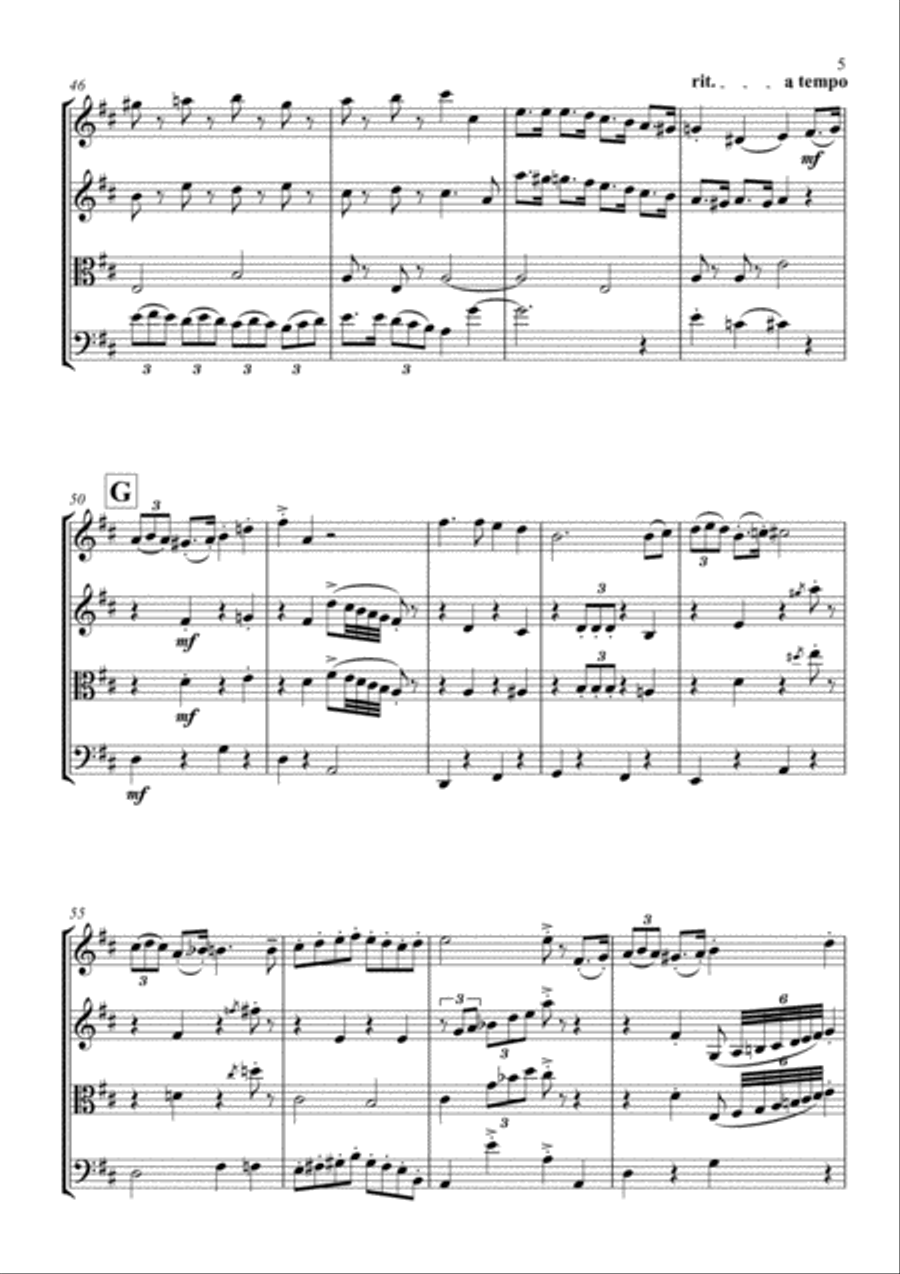 It's Beginning To Look Like Christmas String Quartet scores gallery preview page 5