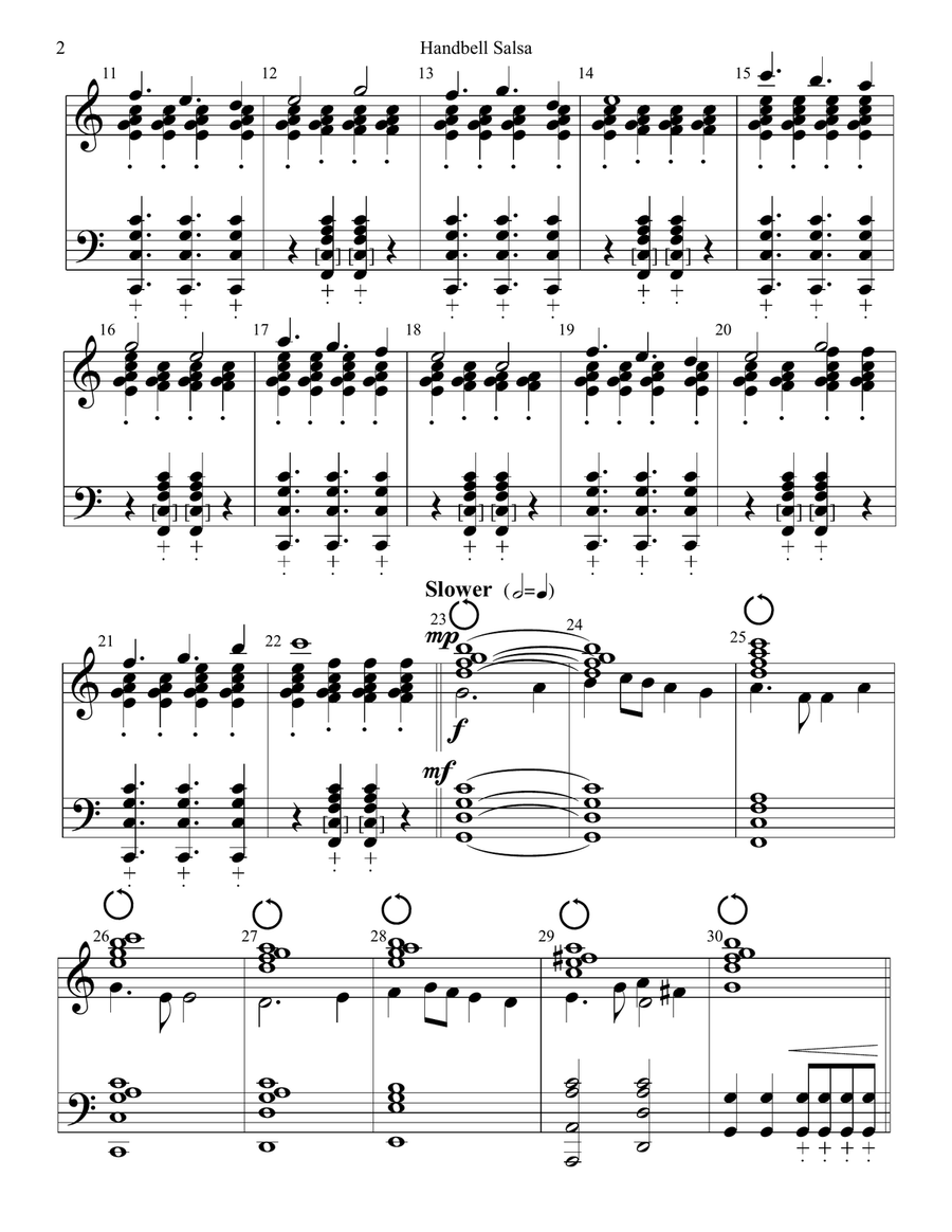 Handbell Salsa Handbell Choir scores gallery preview page 2