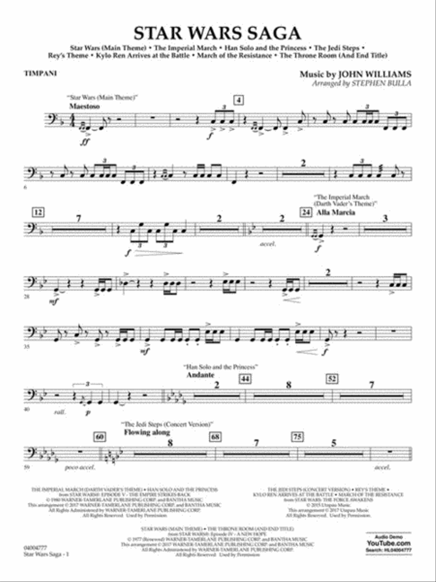 Star Wars Saga Concert Band scores gallery preview page 10