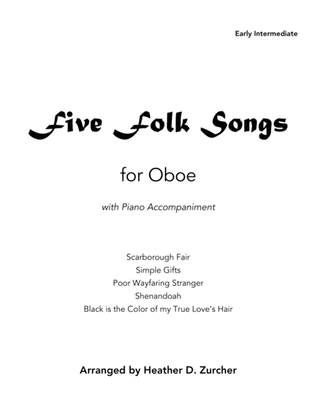 Book cover for Five Folk Songs for Oboe