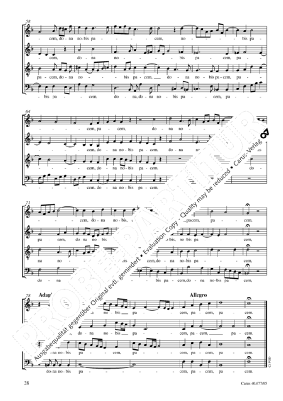 Mass in F major 4-Part scores gallery preview page 29
