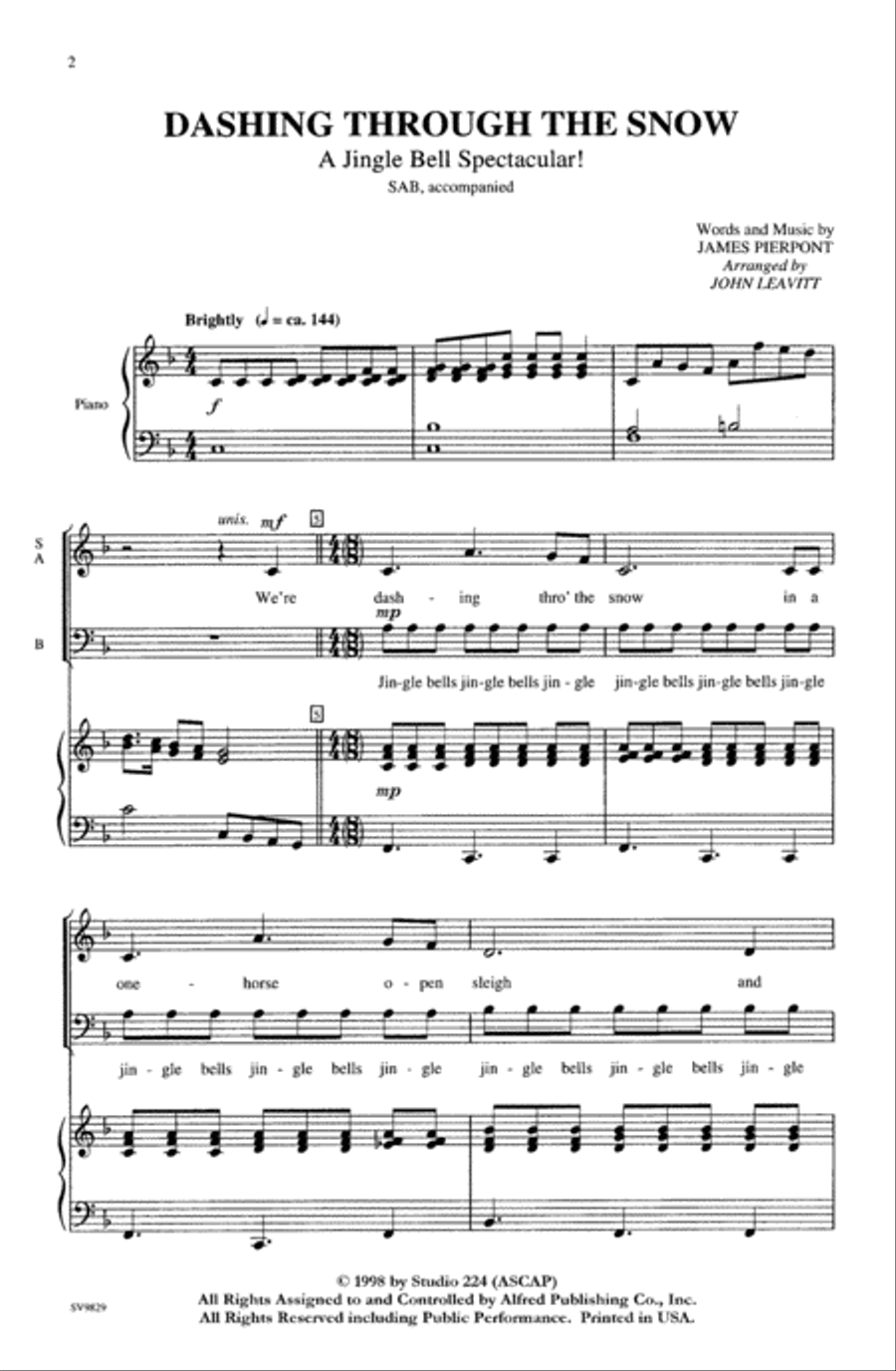Dashing Through the Snow (A Jingle Bell Spectacular!) 3-Part scores gallery preview page 9