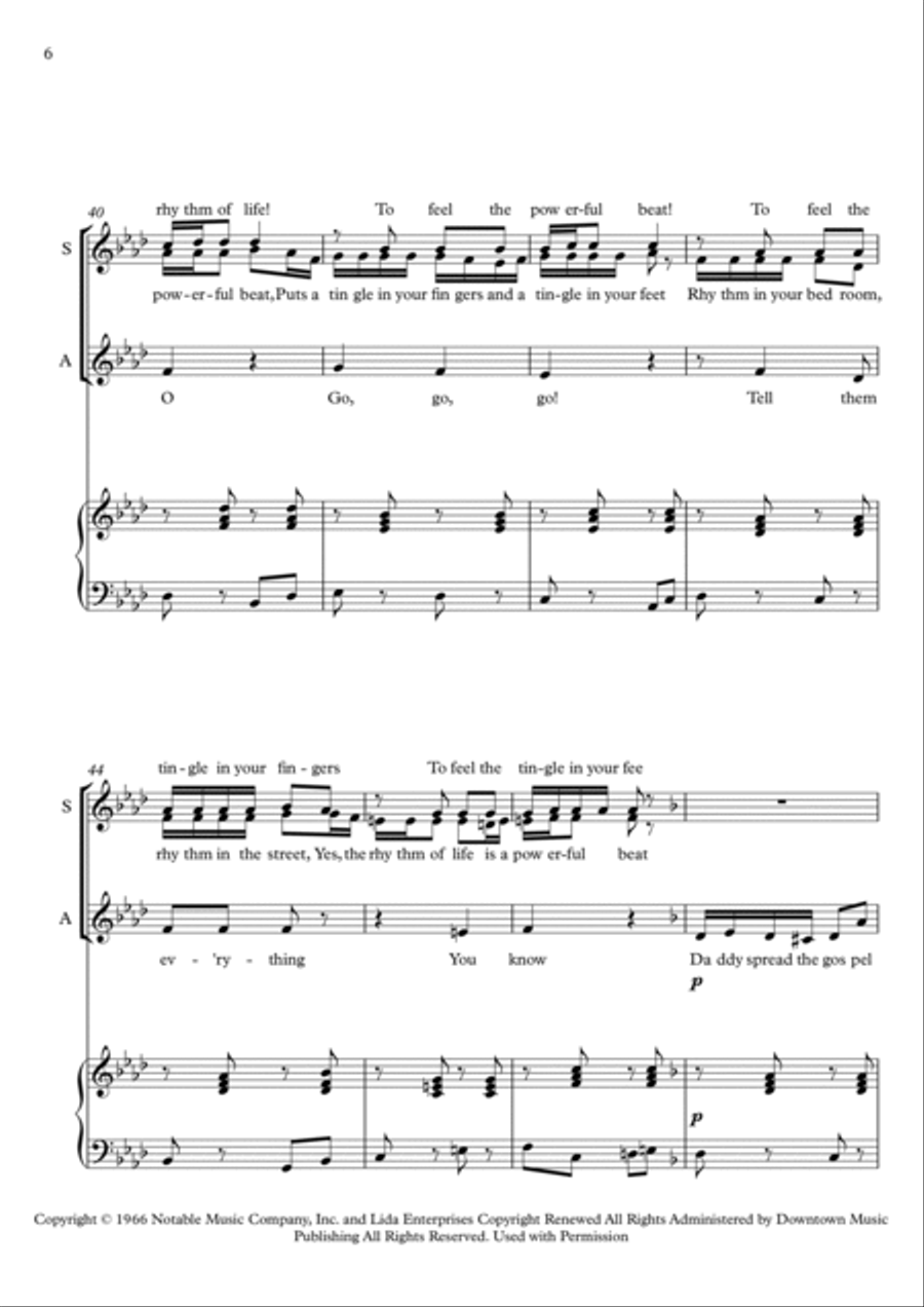 The Rhythm Of Life The Rhythm Of Life SSA scores gallery preview page 6