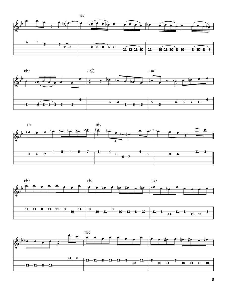 Tenor Madness Electric Guitar scores gallery preview page 3