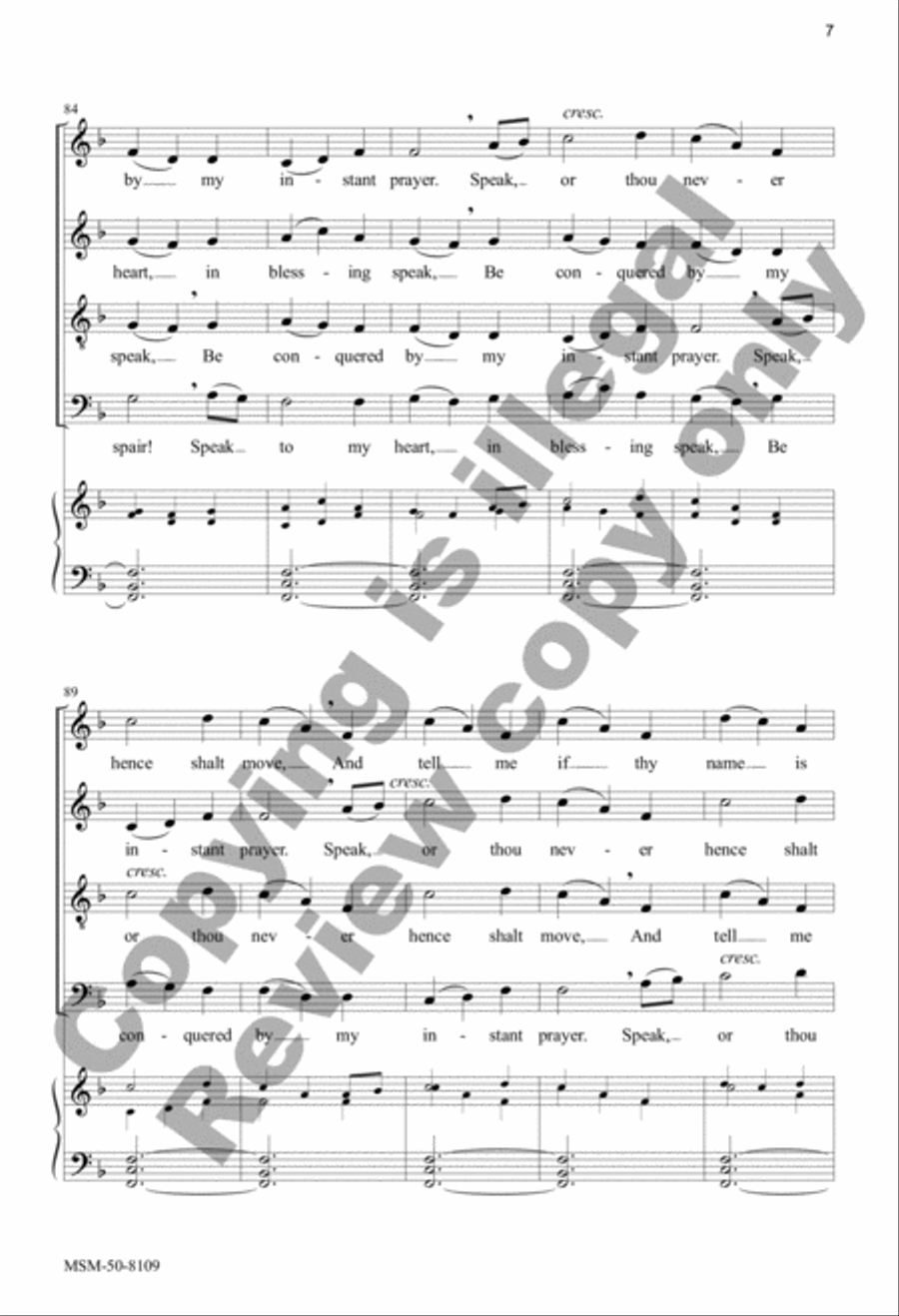 Come, O Thou Traveler Unknown 4-Part scores gallery preview page 7