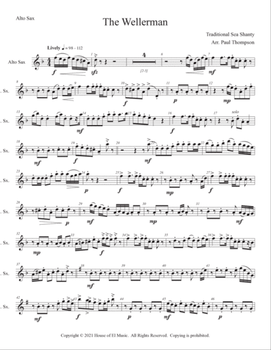 The Wellerman Saxophone Quartet scores gallery preview page 3