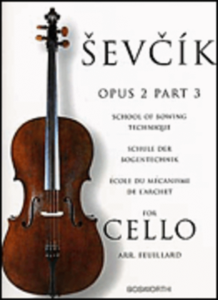 Book cover for Sevcik for Cello – Opus 2, Part 3