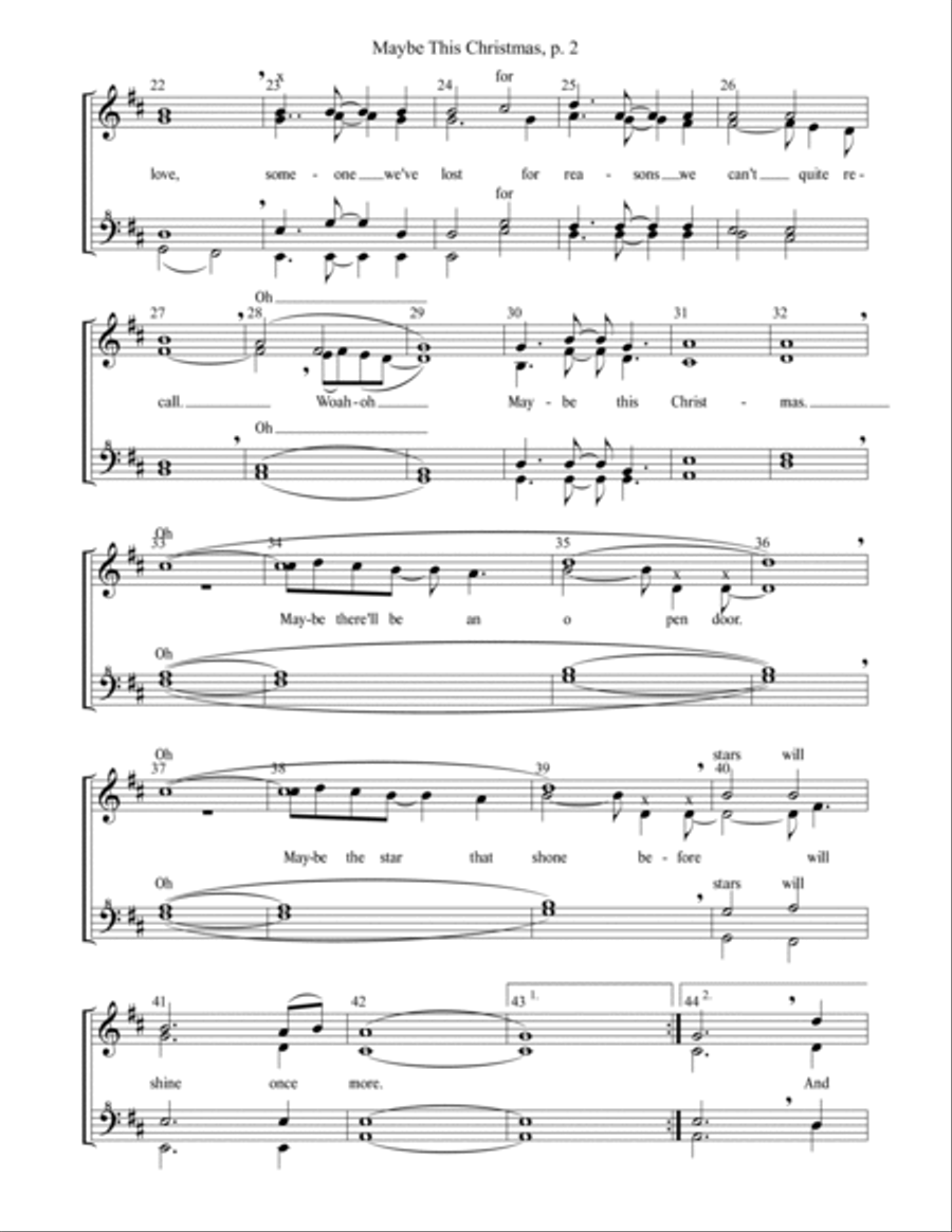 Maybe This Christmas Maybe This Christmas SSAA scores gallery preview page 2