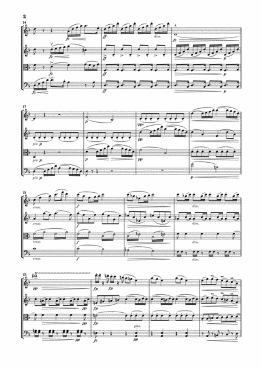 String Quartet F major op. 96 (American Quartet) op. 96 String Quartet scores gallery preview page 3