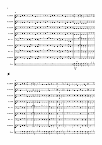 Two Dvorak melodies for Easy / Intermediate brass ensemble, arranged by Derick Kane image number null