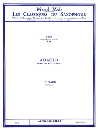 Book cover for Adagio - Classiques No. 18