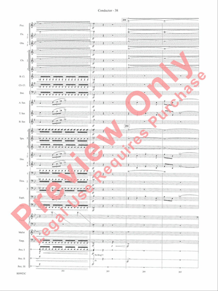 The Winds of Poseidon (from The Odyssey (Symphony No. 2)) Concert Band scores gallery preview page 42