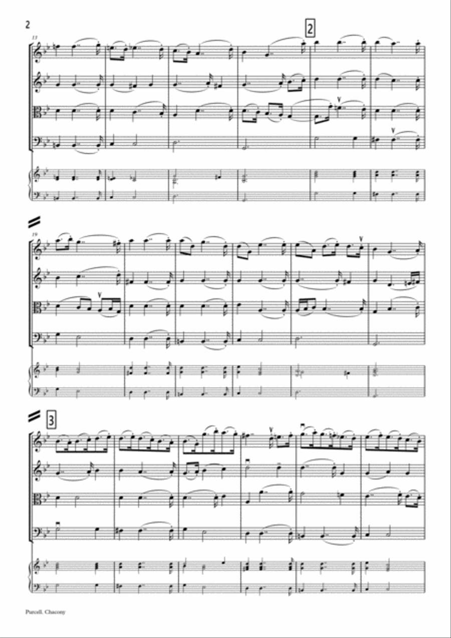 Henry Purcell. Chacony G-minor. Z.730 String Orchestra scores gallery preview page 2