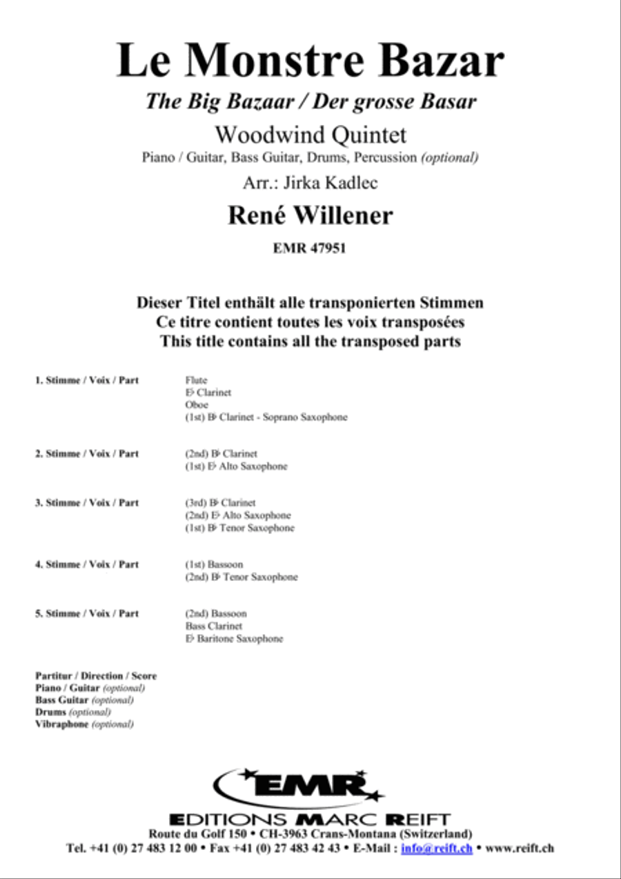 Le Monstre Bazar Woodwind Quintet scores gallery preview page 2