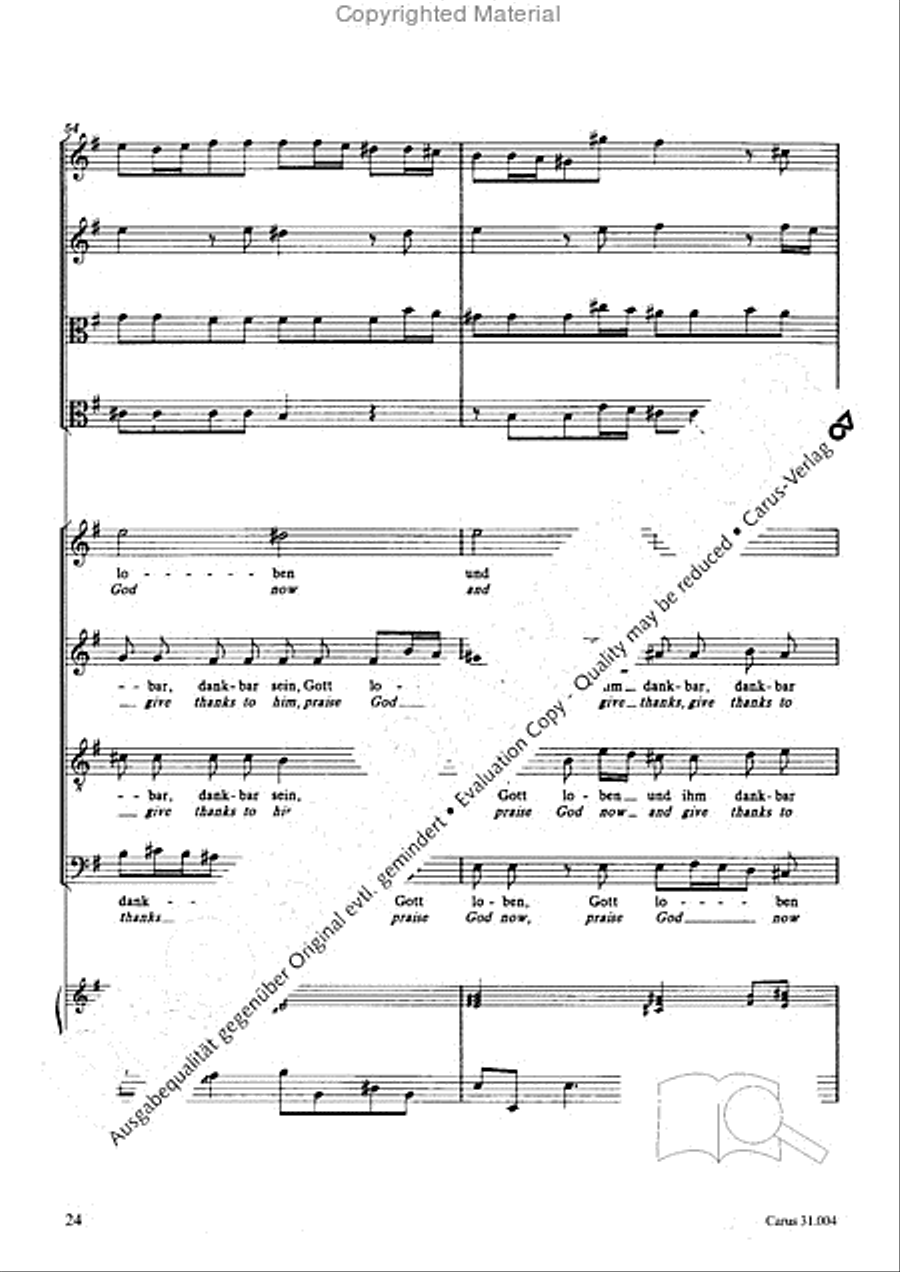 Christ lay in death's cold prison (Christ lag in Todesbanden) 4-Part scores gallery preview page 22