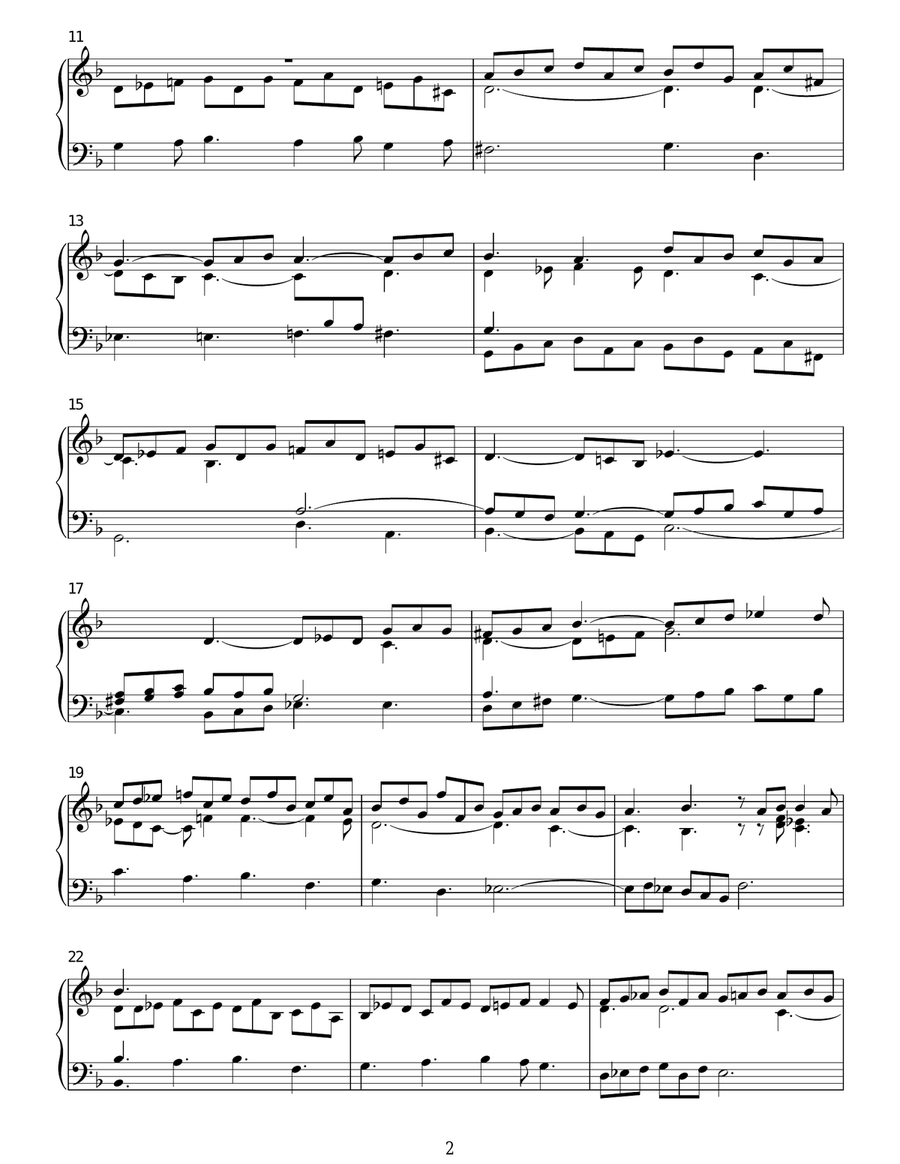 Prelude In G Minor Buxwv163 Piano Solo scores gallery preview page 2