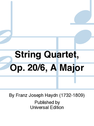 Book cover for String Quartet, Op. 20/6, A Ma