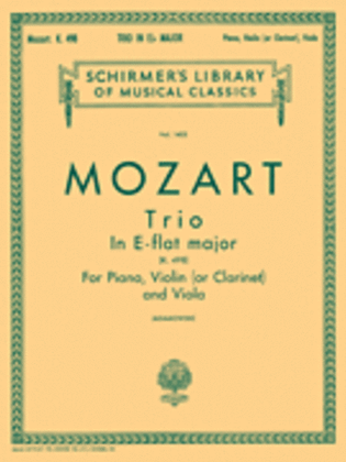Book cover for Trio No. 7 in E Flat, K.498