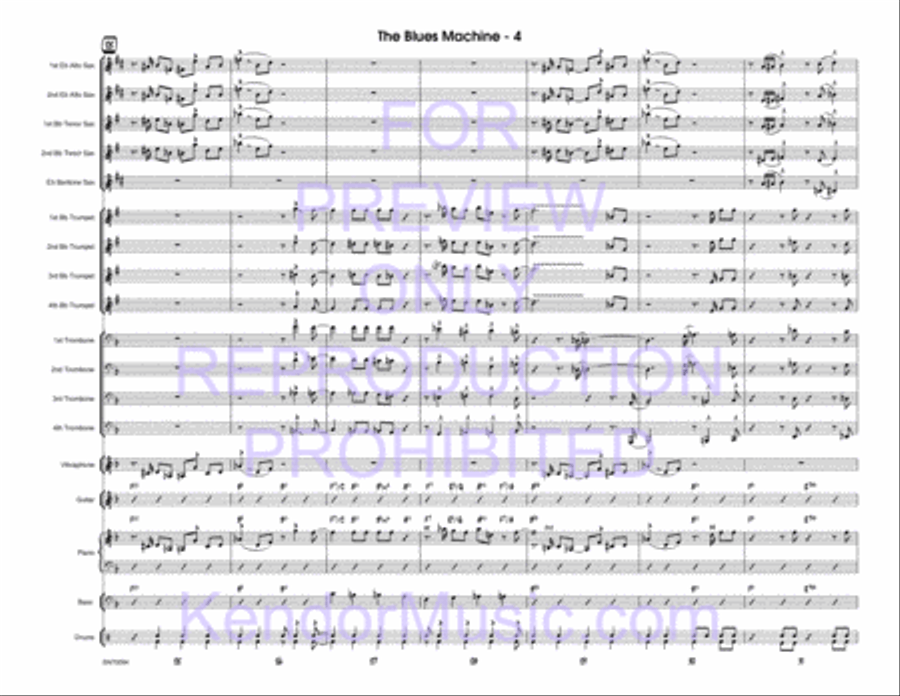 Blues Machine, The Jazz Ensemble scores gallery preview page 5