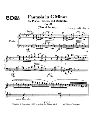 Book cover for Fantasia In C Minor For Piano, Chorus, And Orchestra (choral Fantasy), Op. 80