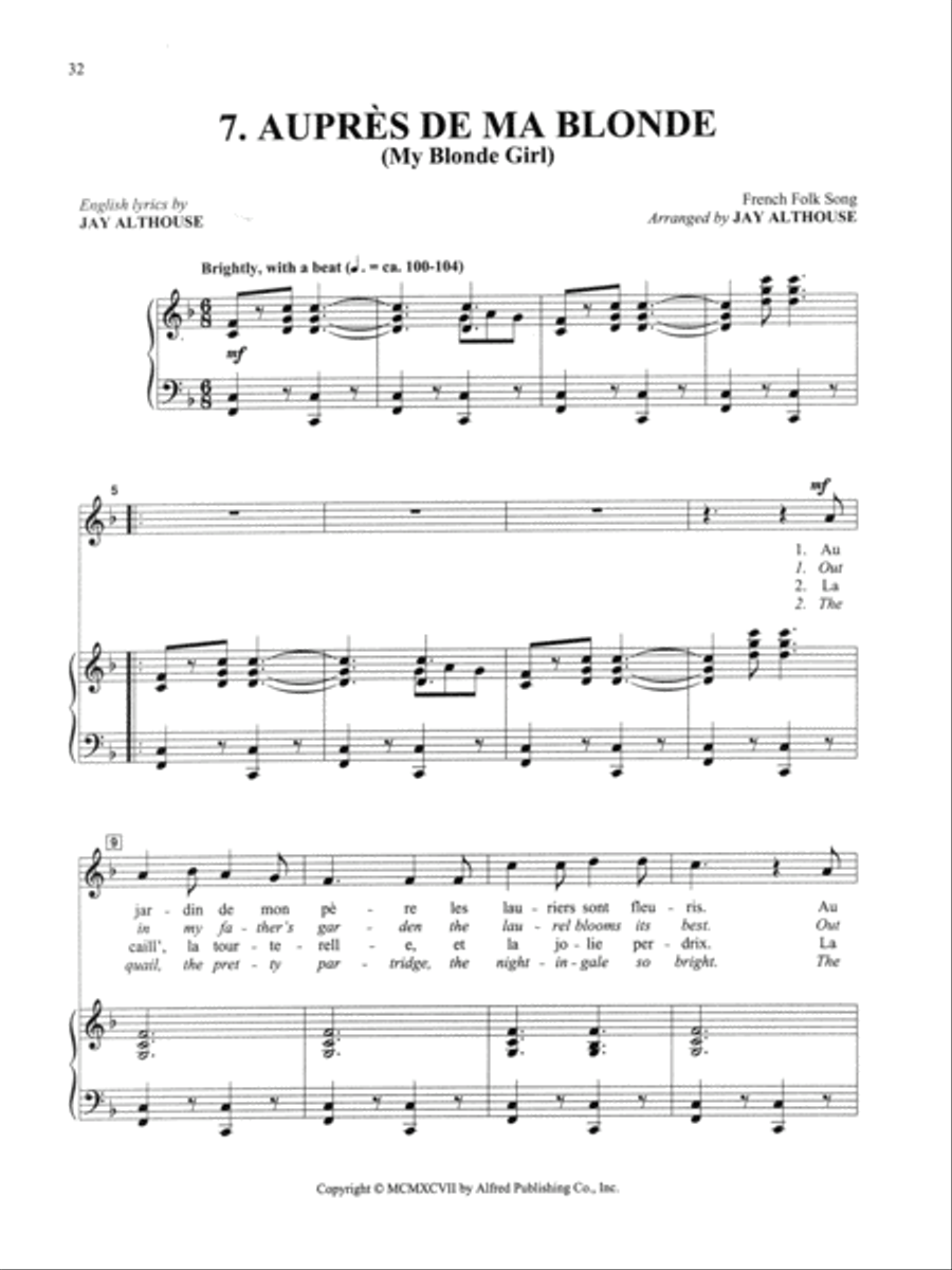 International Folk Songs for Solo Singers Medium-High Voice scores gallery preview page 4