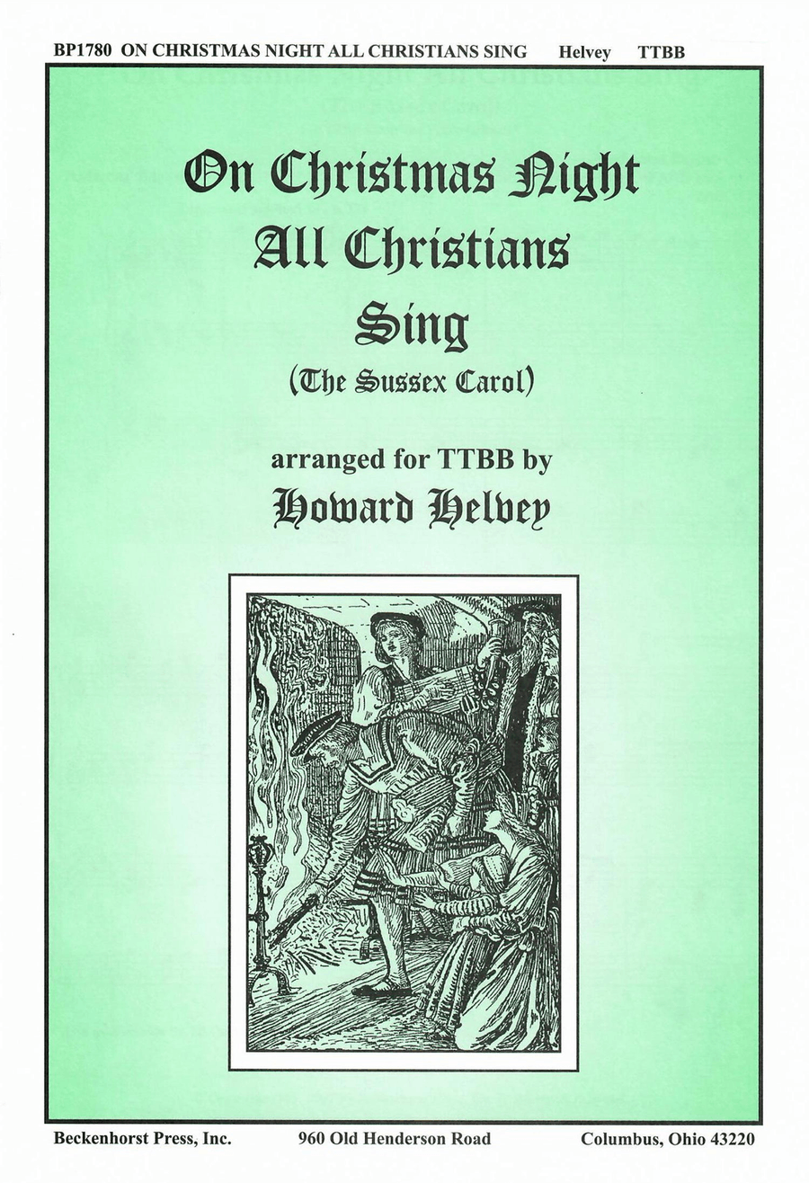 On Christmas Night All Christians Sing (TTBB) TTBB scores gallery preview page 1
