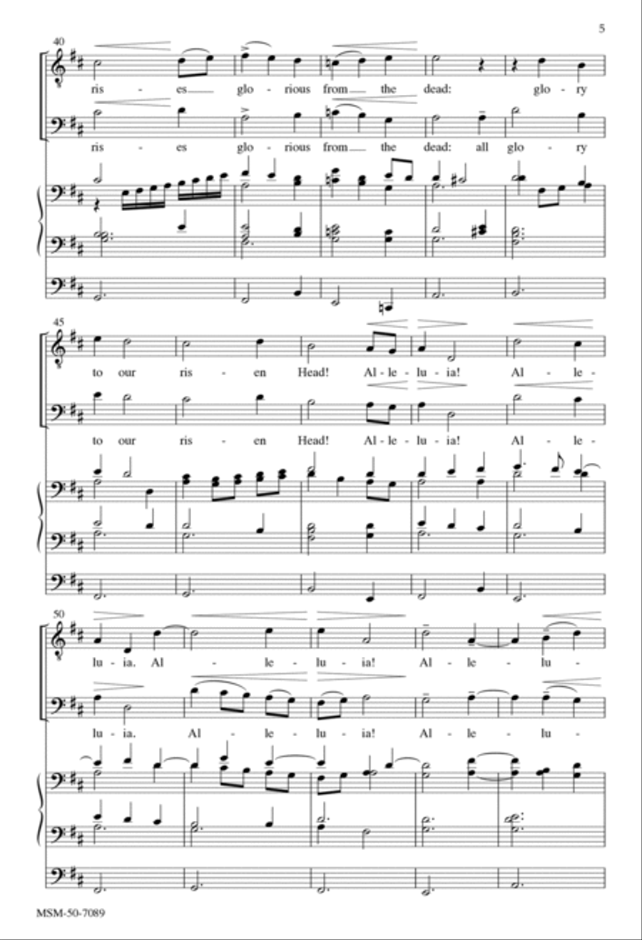 Love's Redeeming Work Is Done 4-Part scores gallery preview page 5