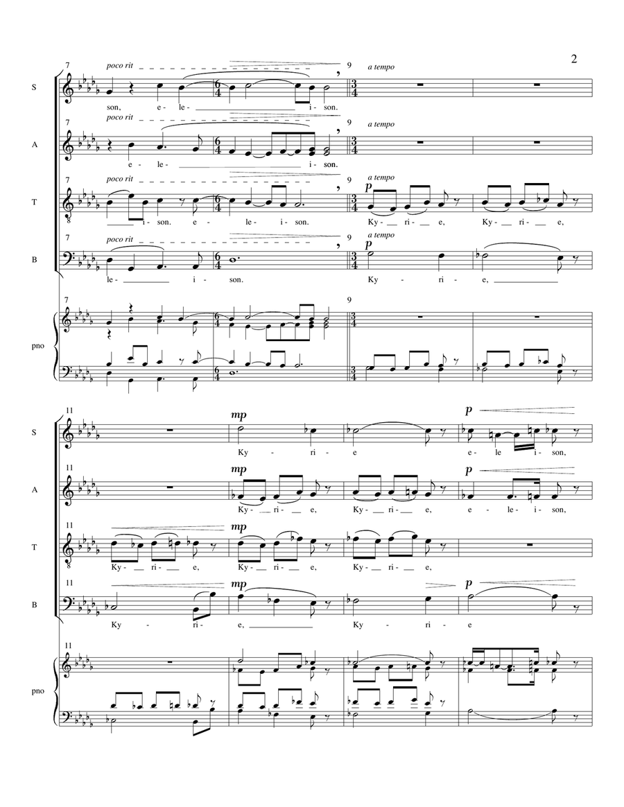 Missa Brevis for mixed choir a cappella 4-Part scores gallery preview page 3