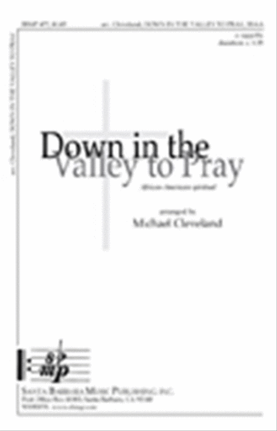 Down in the Valley to Pray - SSAA Octavo SSAA scores gallery preview page 1