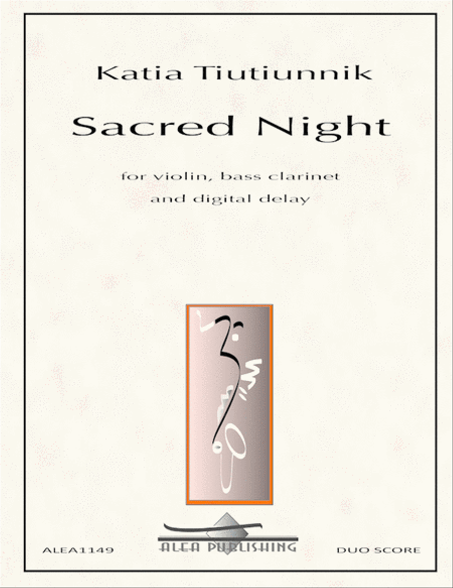Sacred Night Bass Clarinet scores gallery preview page 1