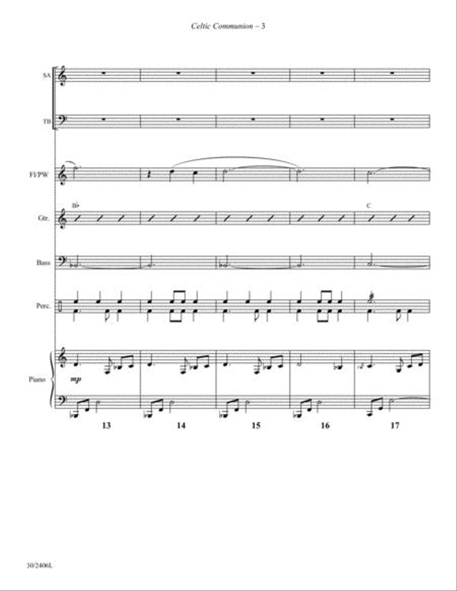 Celtic Communion - Instrumental Score and Parts Choir scores gallery preview page 4