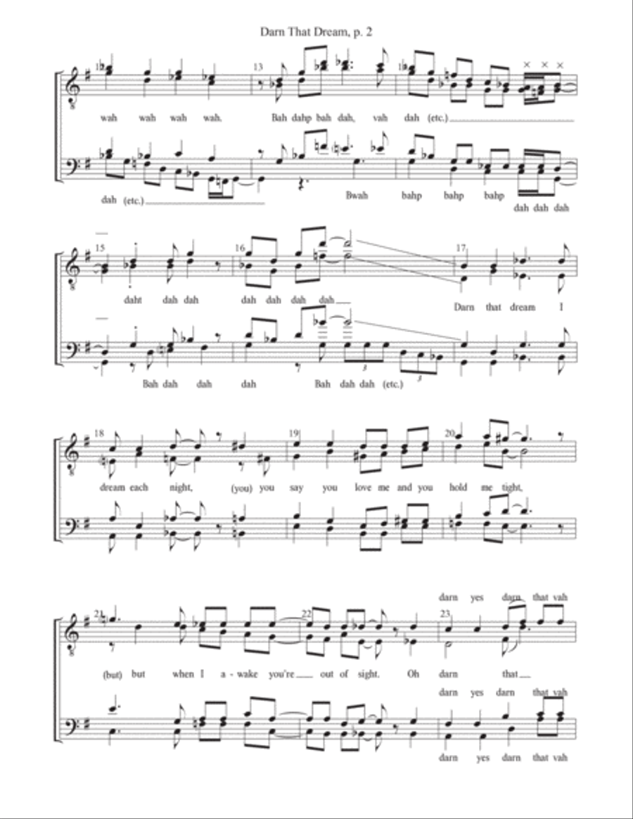 Darn That Dream TTBB scores gallery preview page 2