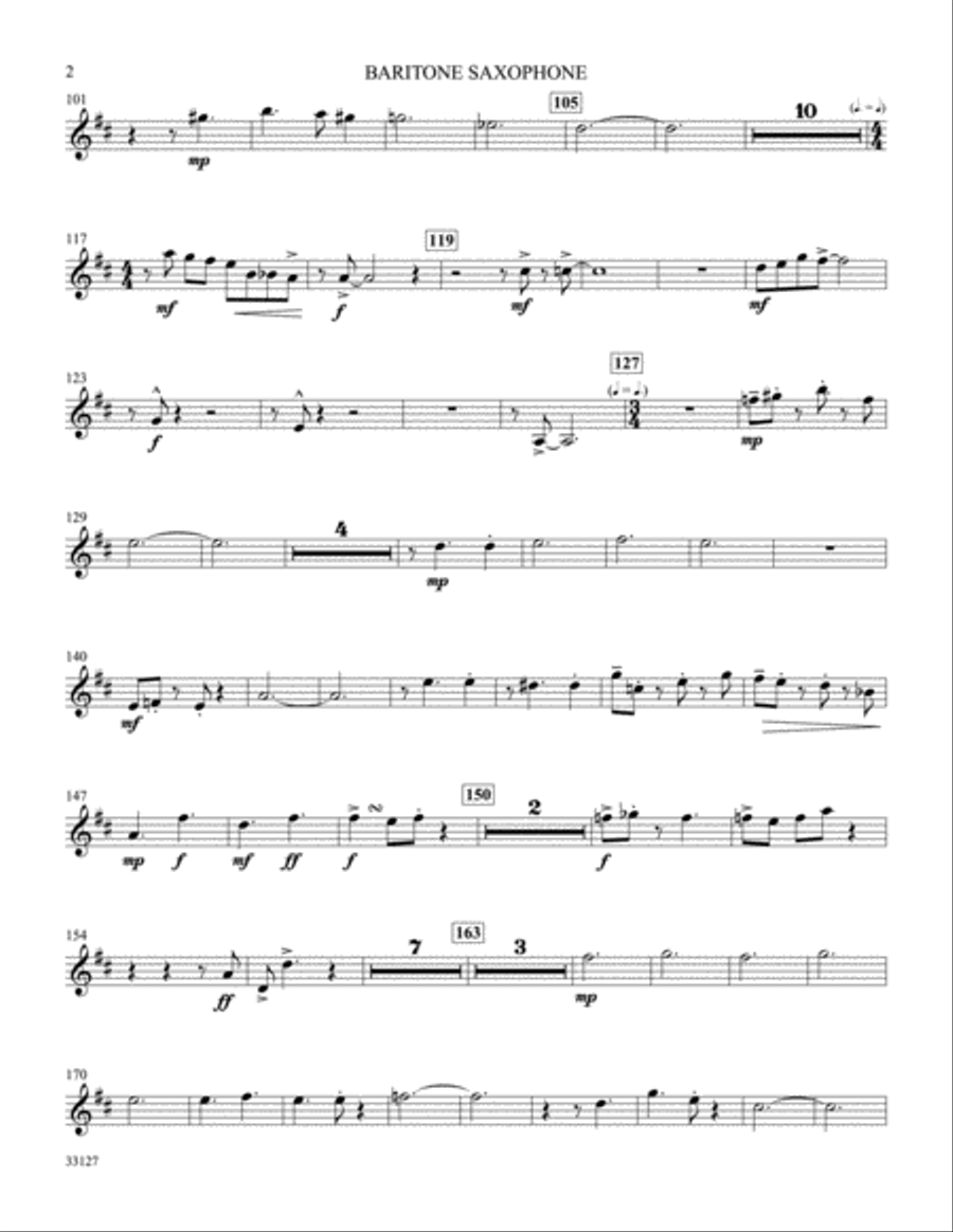 On a Clear Day: E-flat Baritone Saxophone Baritone Saxophone scores gallery preview page 2