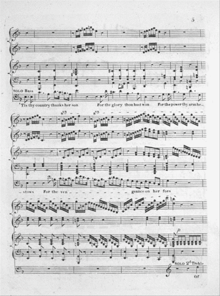 Ode in Honor of the Marquis of Wellington, Field Marshall, etc., etc., The Victorious Hero, and Deliverer of Spain Harp scores gallery preview page 6