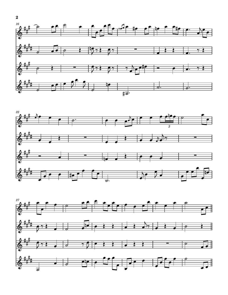 There Is A Fountain Filled With Blood Saxophone Quartet scores gallery preview page 3