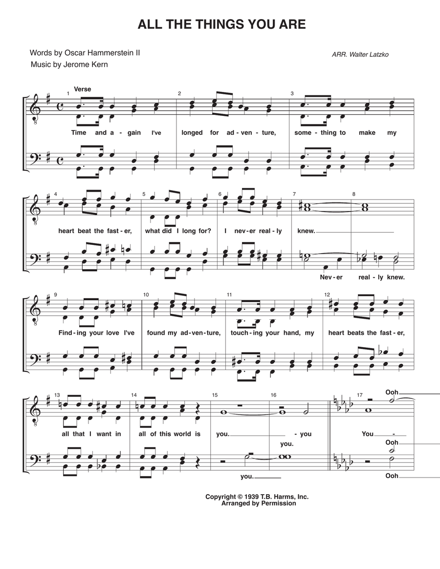 All The Things You Are TTBB scores gallery preview page 1