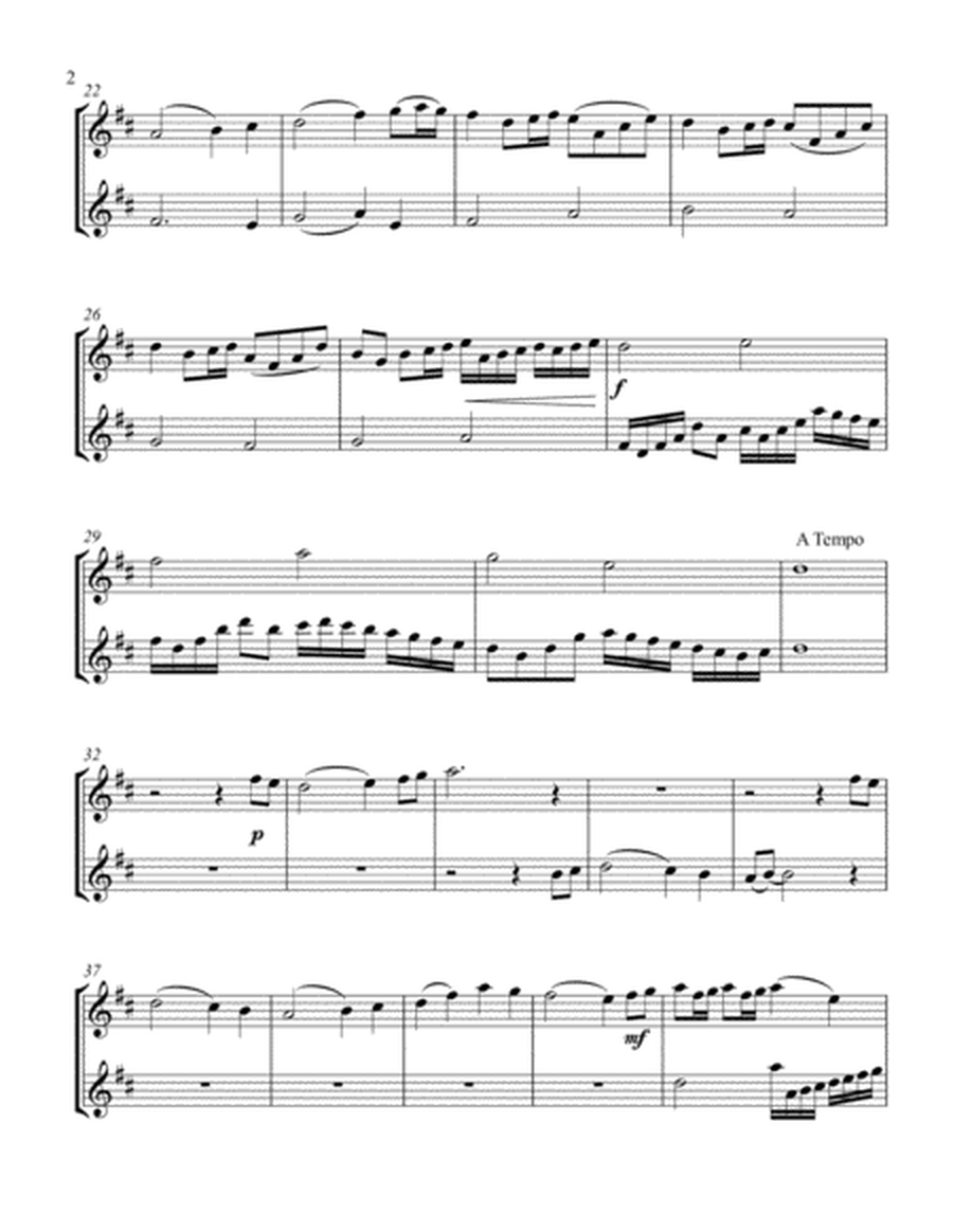Pachelbel's Noel (treble C instrument duet, parts only) image number null