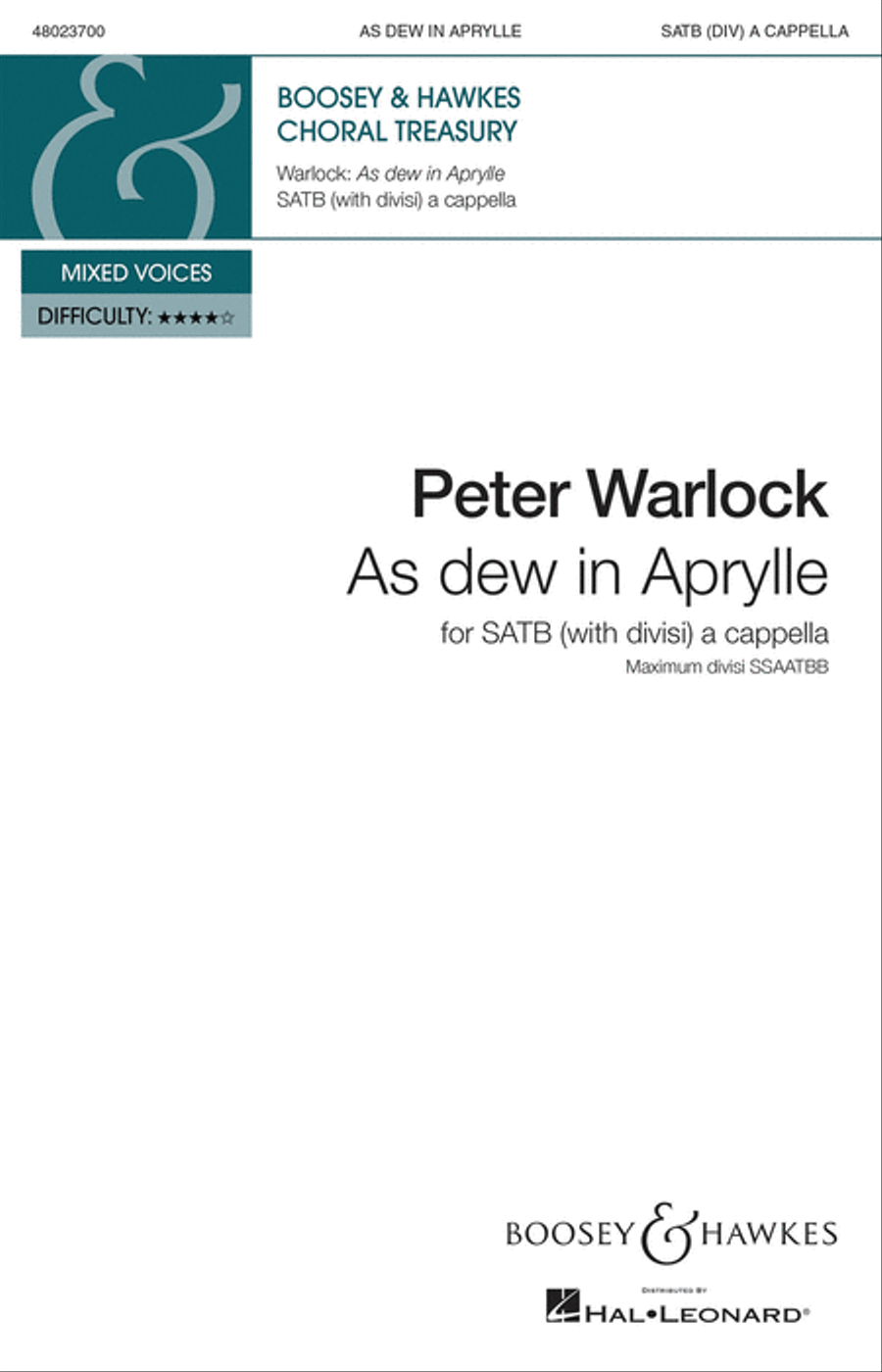 As Dew in Aprylle 4-Part scores gallery preview page 1