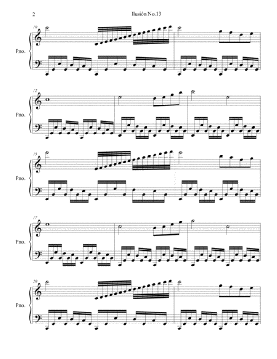 piano ilusion no.13 Piano Solo scores gallery preview page 2