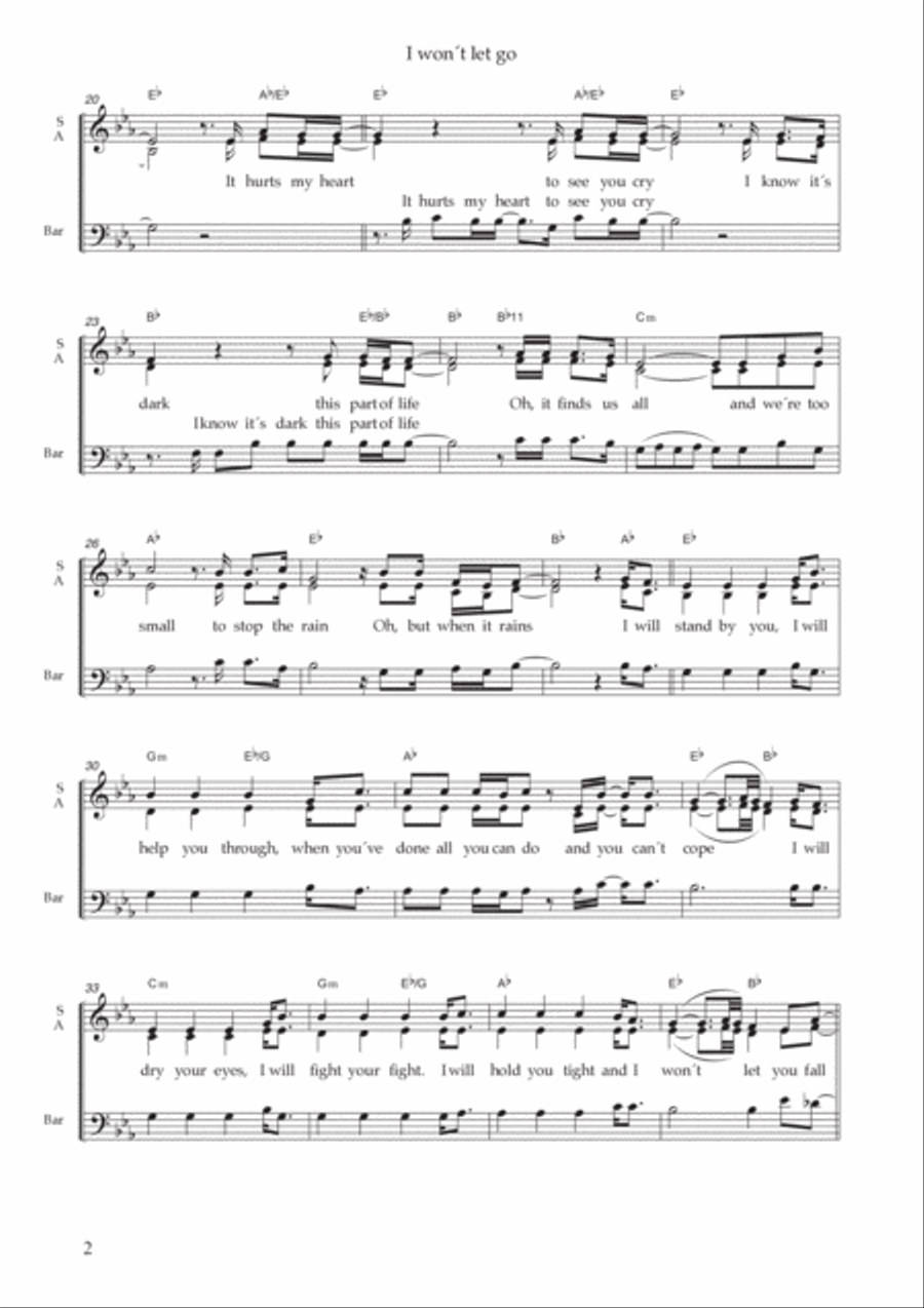 I Won't Let Go 3-Part scores gallery preview page 2