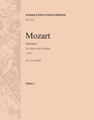 Book cover for Oboe Concerto in C major K. 314 (285d)