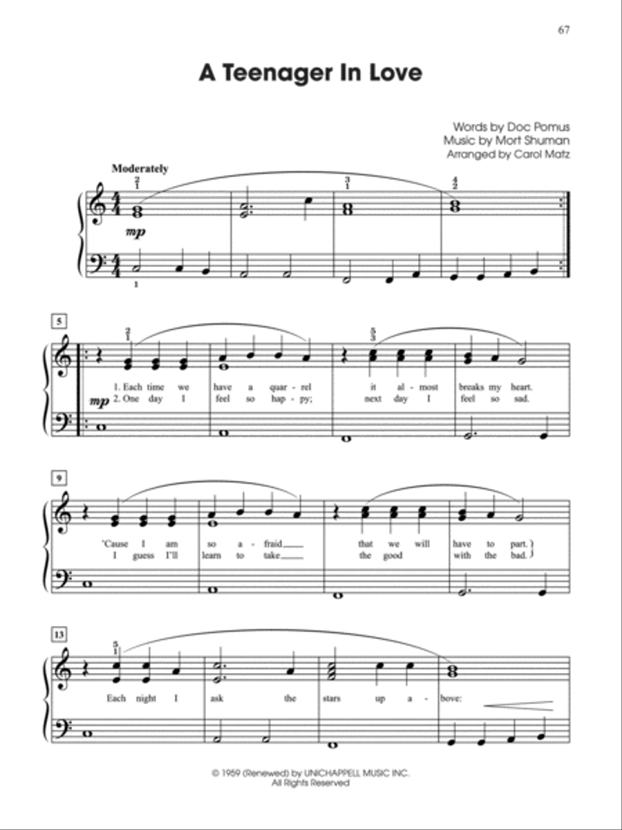 Generations -- Baby Boomers (1950--1963), Book 1 Easy Piano scores gallery preview page 5