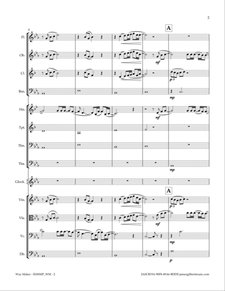 Way Maker Full Orchestra scores gallery preview page 5