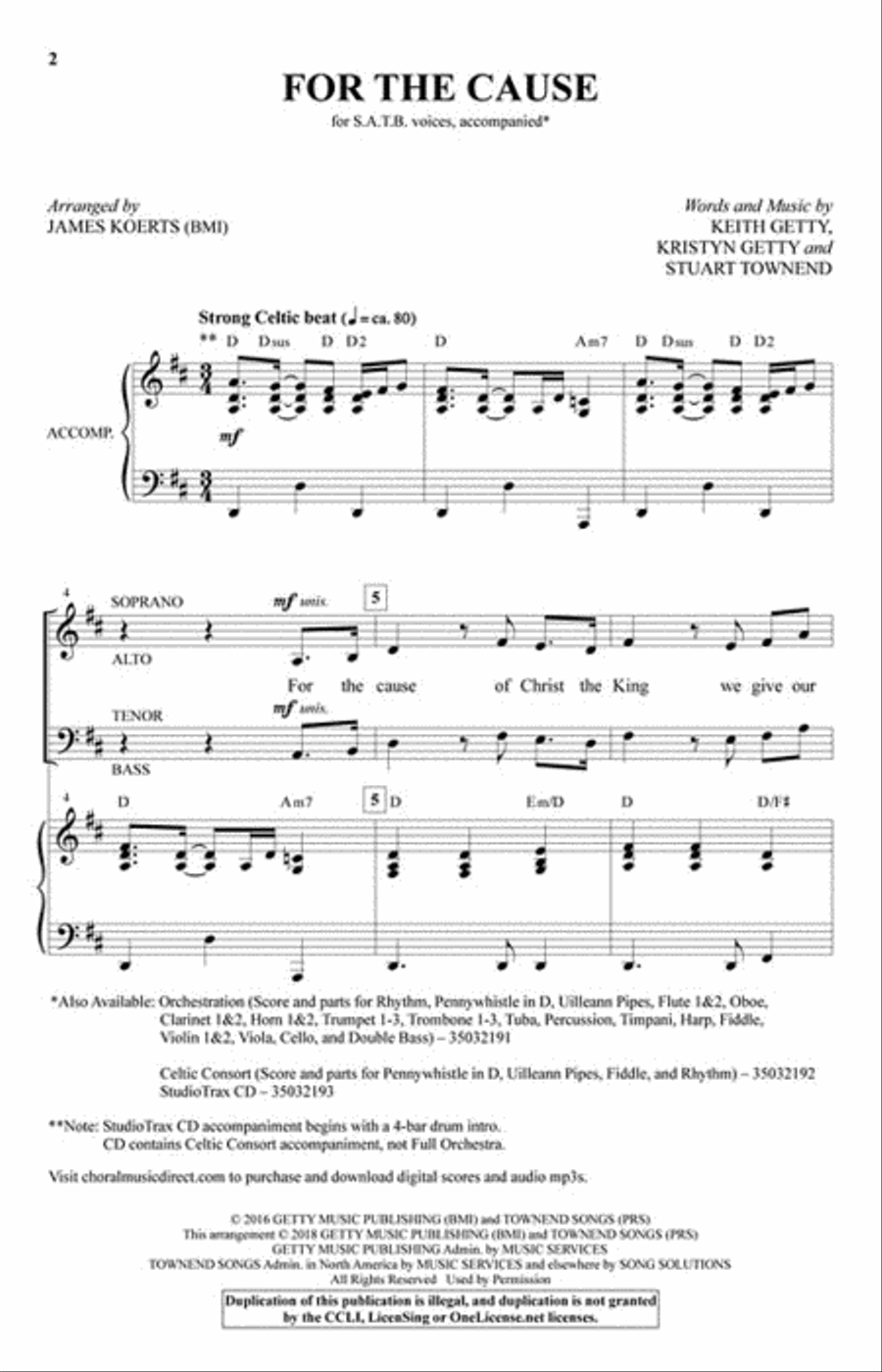 For the Cause For the Cause Choir scores gallery preview page 2