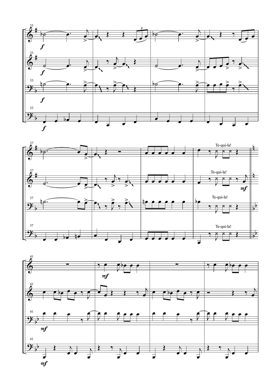 Tequila Brass Ensemble scores gallery preview page 4