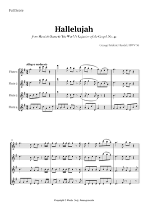 Hallelujah from Messiah by Handel for Flute Quartet